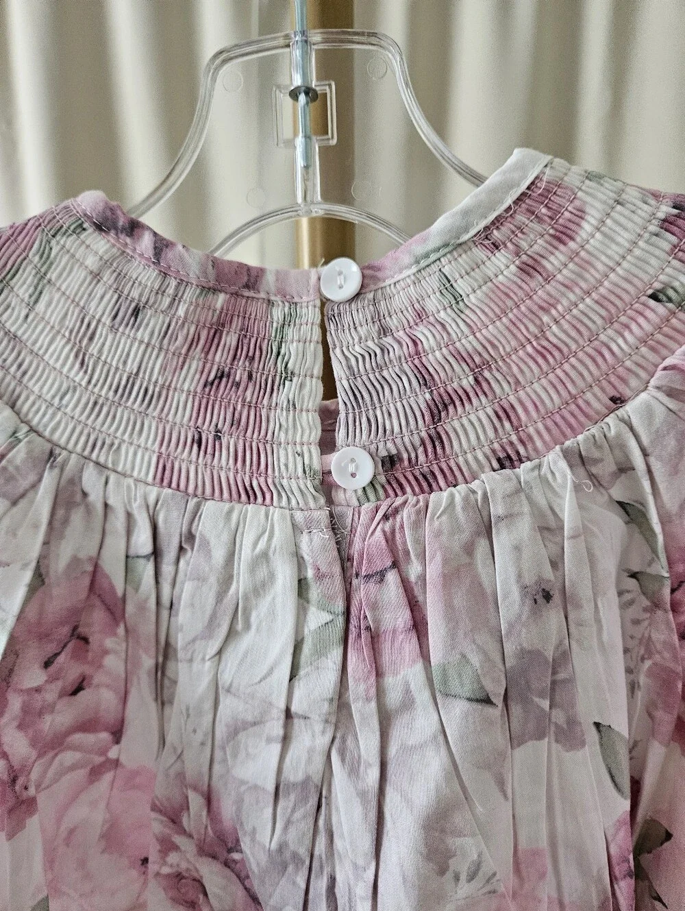 Lil Cactus Blush Pink Rose Smocked Dress | Size 3T